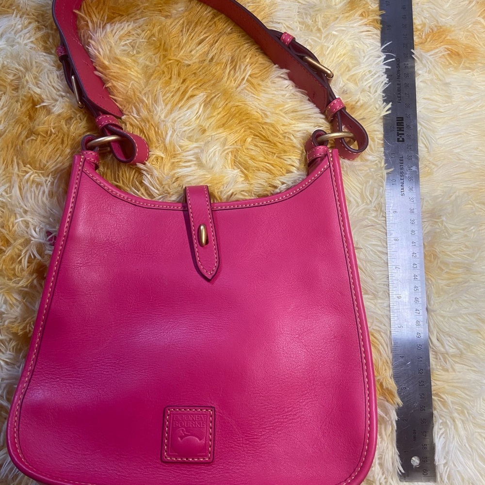 Dooney & Bourke Fuchsia Leather Shoulder Bag